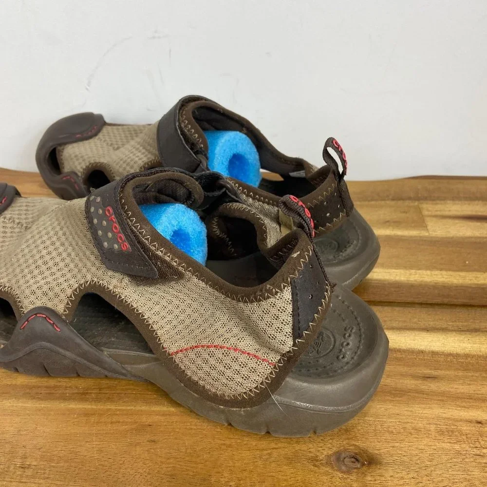 CROCS Brown and Tan Men's Shoes - Picture 2 of 7